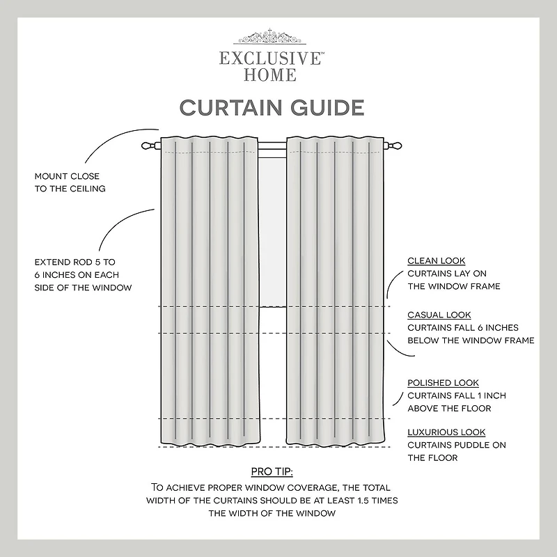 Exclusive Home Curtains Catarina Tab Top Room Darkening Set of 2 Curtain Panel