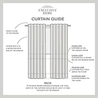 Exclusive Home Curtains Catarina Tab Top Room Darkening Set of 2 Curtain Panel