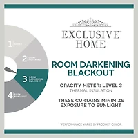 Exclusive Home Curtains Catarina Tab Top Room Darkening Set of 2 Curtain Panel