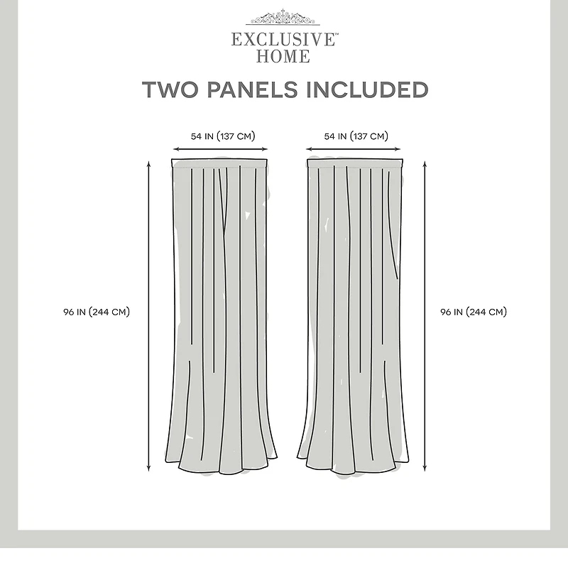 Exclusive Home Curtains Spirit Rod Pocket Sheer Set of 2 Curtain Panel