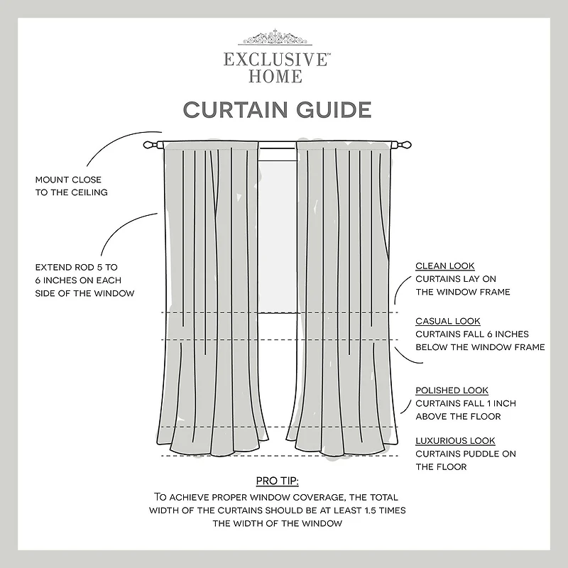 Exclusive Home Curtains Spirit Rod Pocket Sheer Set of 2 Curtain Panel