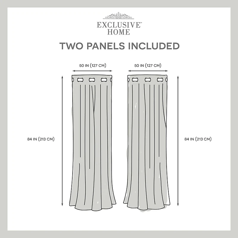 Exclusive Home Curtains Penny Grommet Top Sheer Set of 2 Curtain Panel