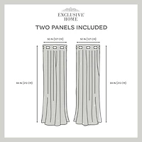 Exclusive Home Curtains Penny Grommet Top Sheer Set of 2 Curtain Panel