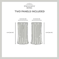 Exclusive Home Curtains Sateen Grommet Top Room Darkening Set of 2 Curtain Panel