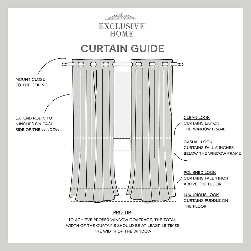Exclusive Home Curtains Sateen Grommet Top Room Darkening Set of 2 Curtain Panel