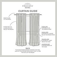 Exclusive Home Curtains Sateen Grommet Top Room Darkening Set of 2 Curtain Panel