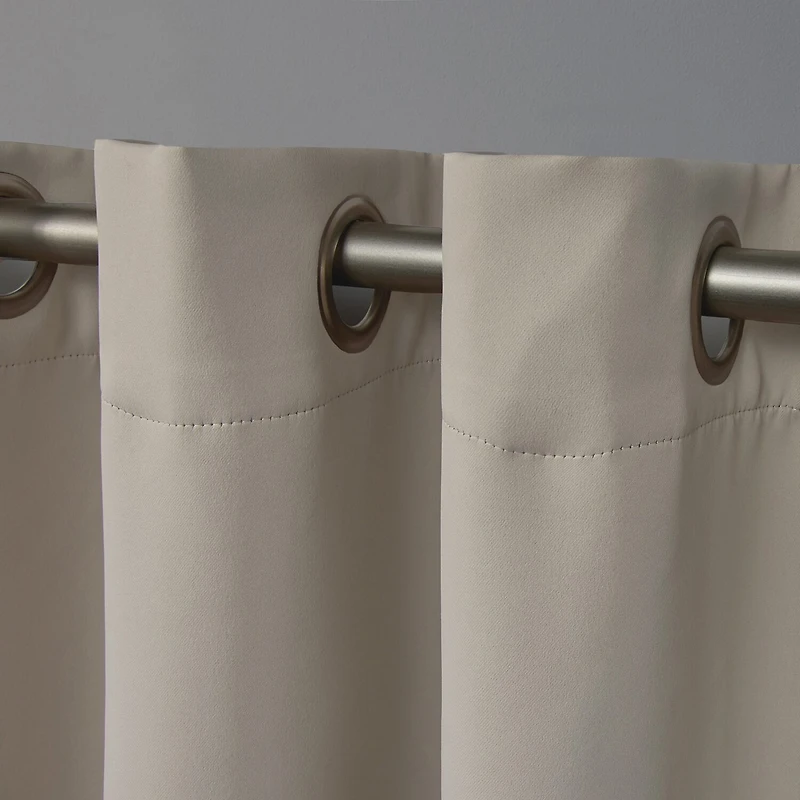 Exclusive Home Curtains Sateen Grommet Top Room Darkening Set of 2 Curtain Panel
