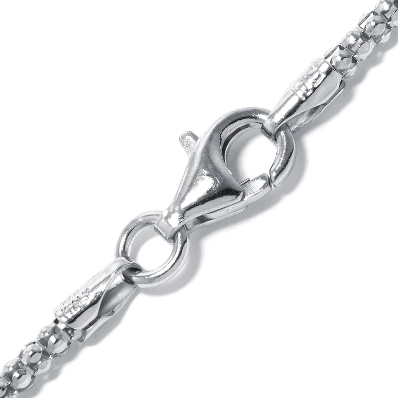 Filigree Horn Tusk Womens Sterling Silver 30 Inch Pendant Necklace
