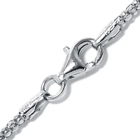 Filigree Horn Tusk Womens Sterling Silver 30 Inch Pendant Necklace