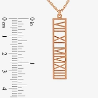 Personalized Roman Numeral Date Pendant Necklace