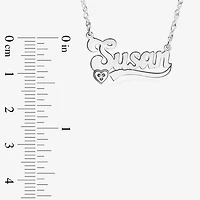 Womens Diamond Accent Genuine White Diamond Gold and Sterling Silver 18 Inch Pendant Necklace