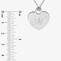 Personalized Sterling Silver Name Heart Pendant Necklace