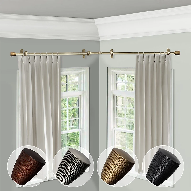 Rod Desyne Tarzan Corner 3/4 Adjustable Curtain