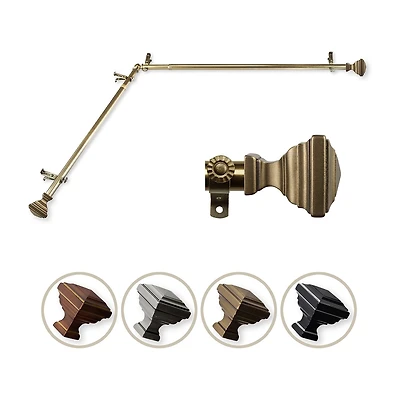 Rod Desyne Eudora Corner 3/4 Adjustable Curtain