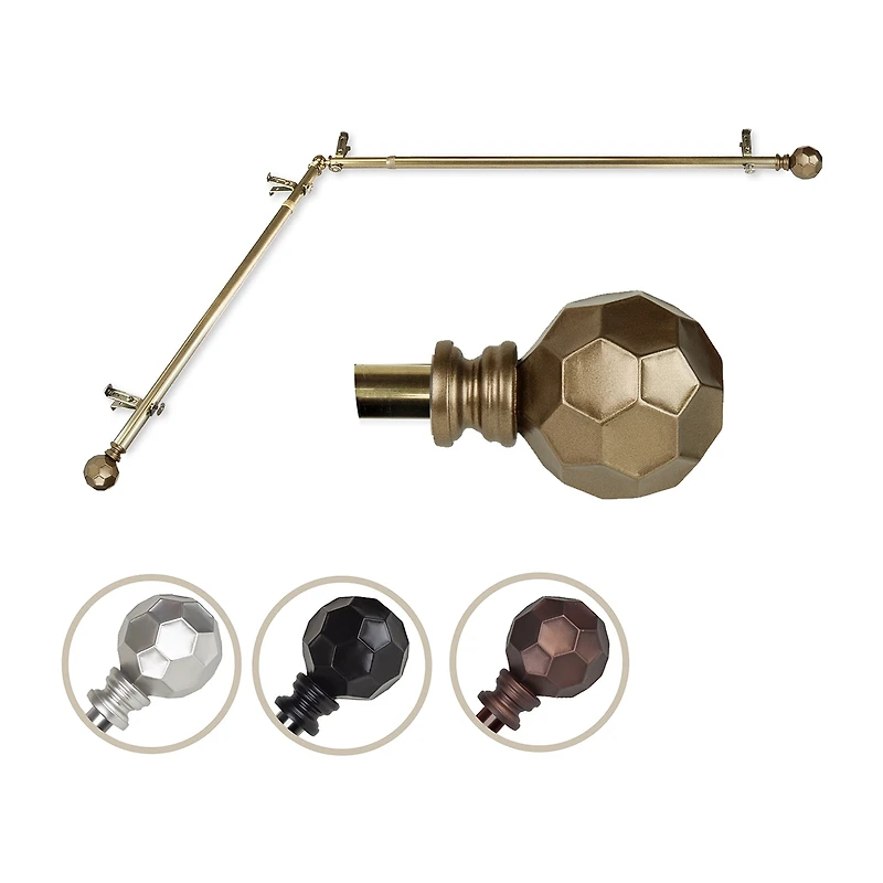 Rod Desyne Christiano Corner 3/4 Adjustable Curtain
