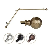 Rod Desyne Christiano Corner 3/4 Adjustable Curtain