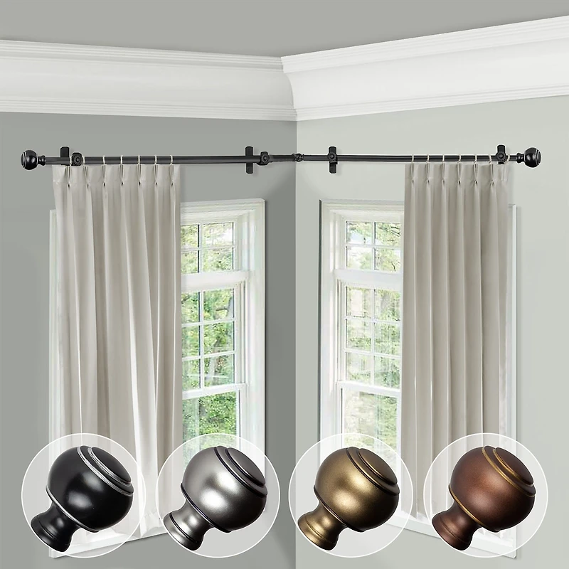 Rod Desyne Jaylin Corner 3/4 Adjustable Curtain
