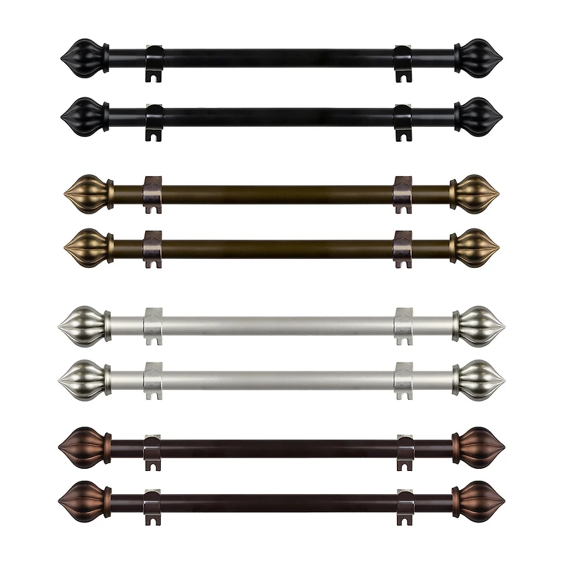 Rod Desyne (Set Of 2) Primrose 5/8 Adjustable Side Curtain