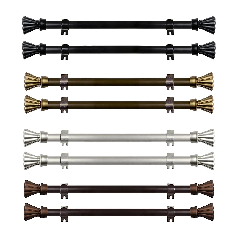 Rod Desyne (Set Of 2) Nisha 5/8 Adjustable Side Curtain