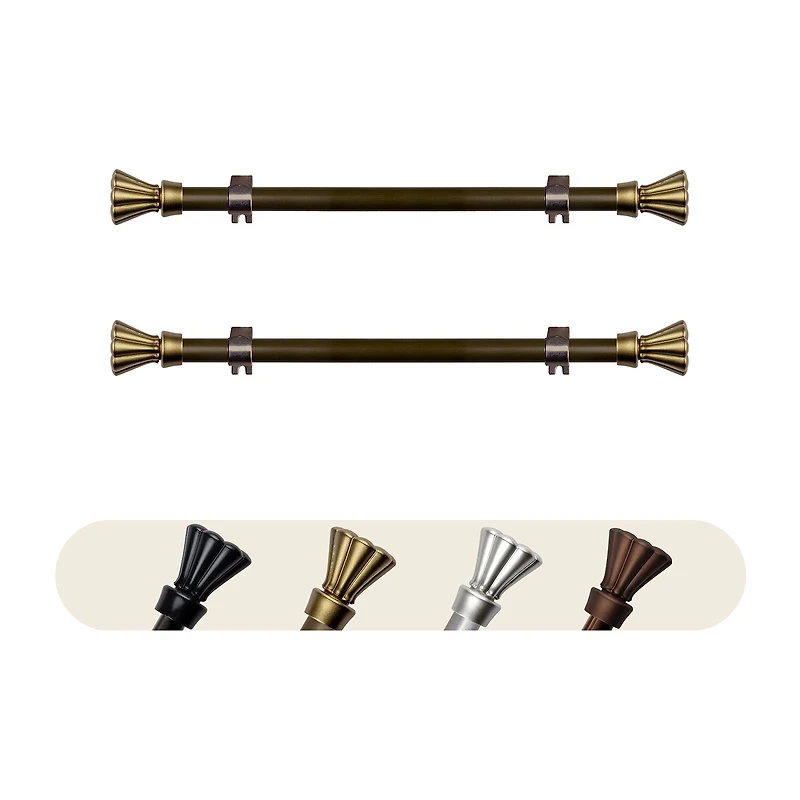 Rod Desyne (Set Of 2) Nisha 5/8 Adjustable Side Curtain