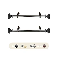 Rod Desyne (Set Of 2) Bedpost 1 Adjustable Side Curtain