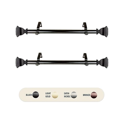 Rod Desyne (Set Of 2) Romeo 1 Adjustable Side Curtain