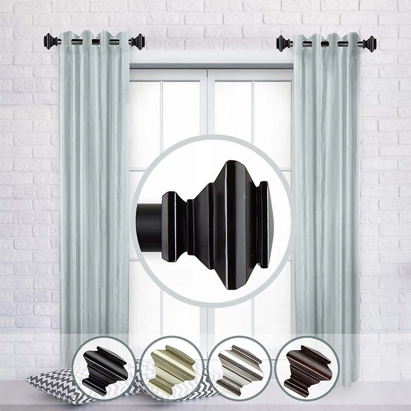 Rod Desyne (Set Of 2) Fern 1 Adjustable Side Curtain