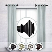 Rod Desyne (Set Of 2) Fern 1 Adjustable Side Curtain