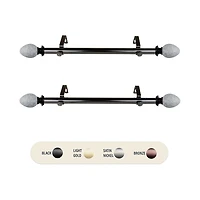 Rod Desyne (Set Of 2) Ovate 1 Adjustable Side Curtain