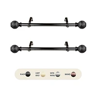 Rod Desyne (Set Of 2) Bala 1 Adjustable Side Curtain