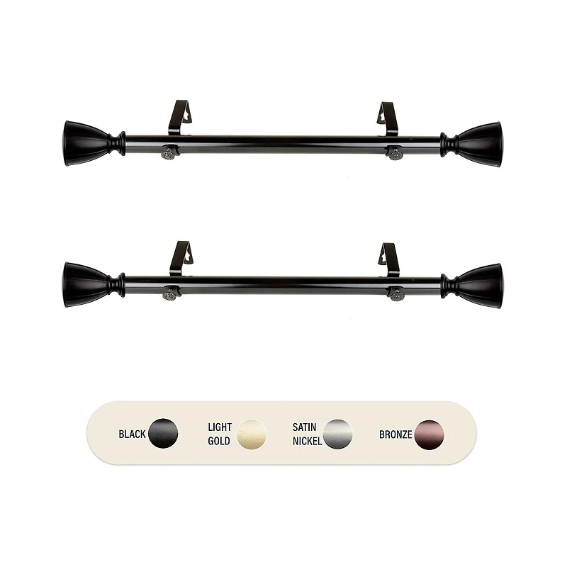 Rod Desyne (Set Of 2) Ayla 1 Adjustable Side Curtain