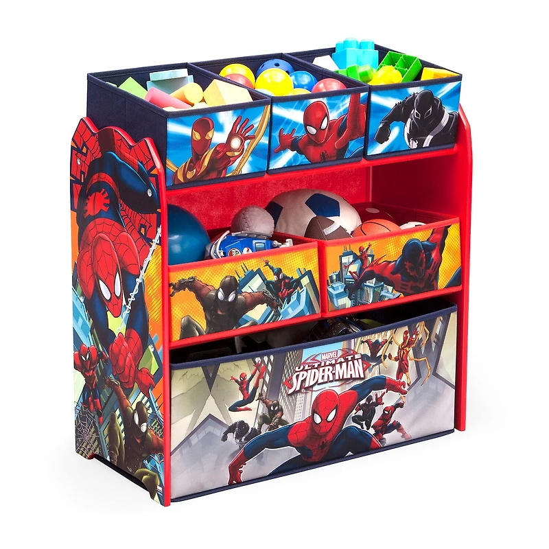 Marvel Spider-Man 6-Cubby Toy Organizer