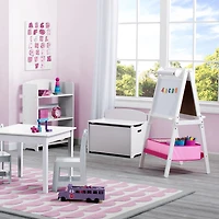 Delta Children Mysize Double-Sided Storage Easel - White Easel