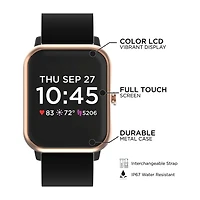 Q7 Unisex Adult Black Smart Watch Q72s01a-G63