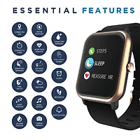 Q7 Unisex Adult Black Smart Watch Q72s01a-G63