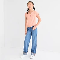 Self Esteem Big Kid Girls Round Neck Short Sleeve T-Shirt