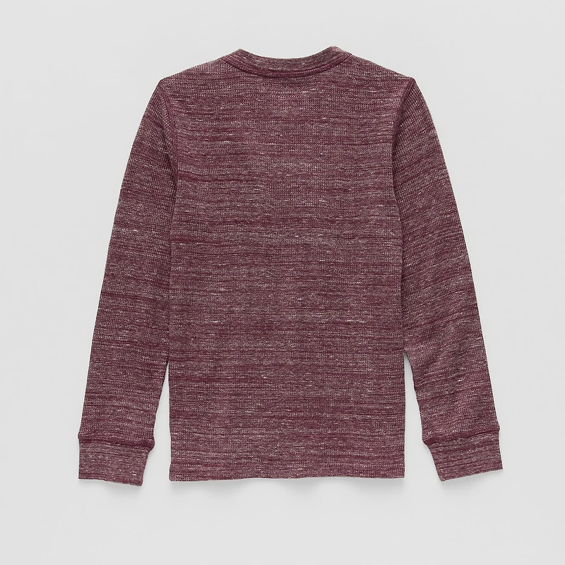 Thereabouts Little & Big Kid Boys Easy-on + Easy-off Sensory Friendly Crew Neck Long Sleeve Adaptive Regular Fit Thermal Top