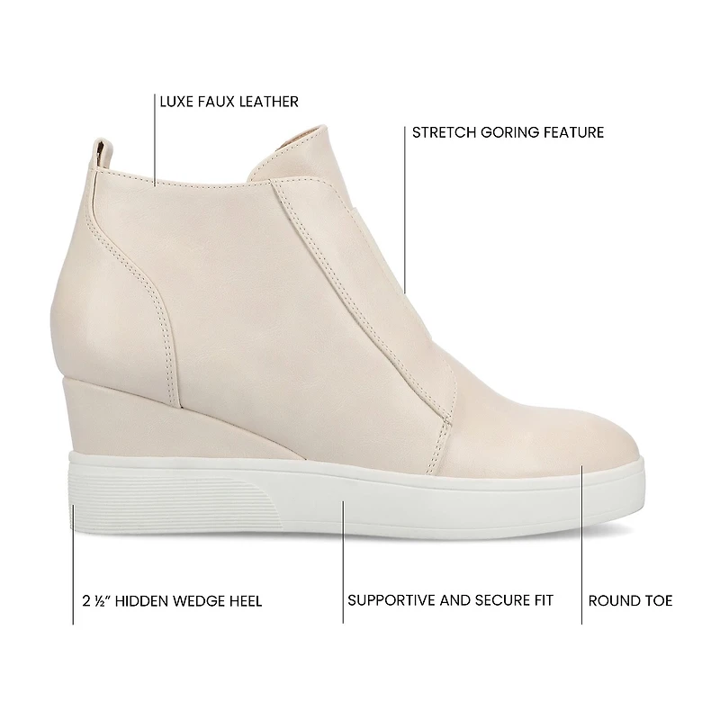 Journee Collection Womens Clara Wedge Sneaker
