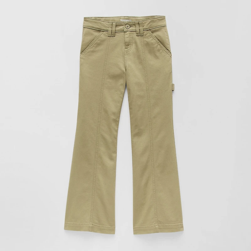 Thereabouts Pintuck Little & Big Kid Girls Regular Fit Flare Trouser