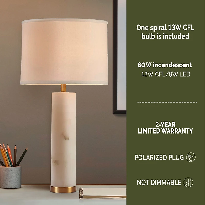 Hampton Hill Prague Alabaster Table Lamp