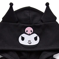 Womens Juniors Long Sleeve Kuromi Fleece Zipper Hoodie