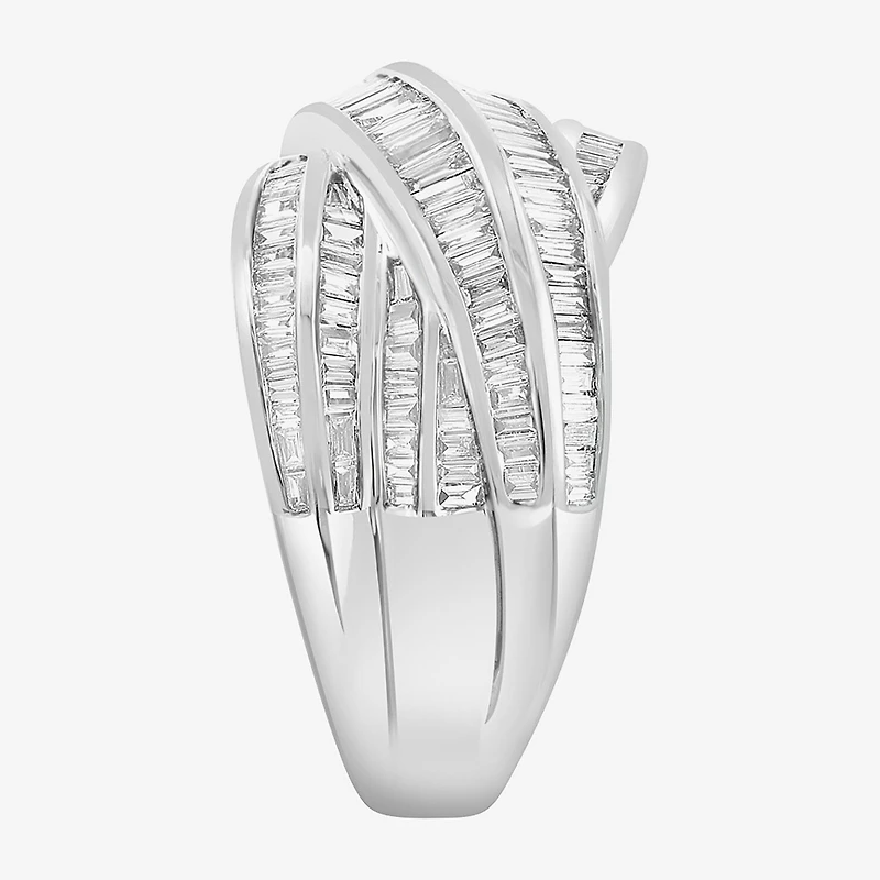 Effy Final Call Limited Quantities! Womens 3MM 7/8 CT. T.W. Natural White Diamond 14K Gold Crossover Band