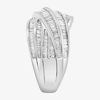 Effy Final Call Limited Quantities! Womens 3MM 7/8 CT. T.W. Natural White Diamond 14K Gold Crossover Band