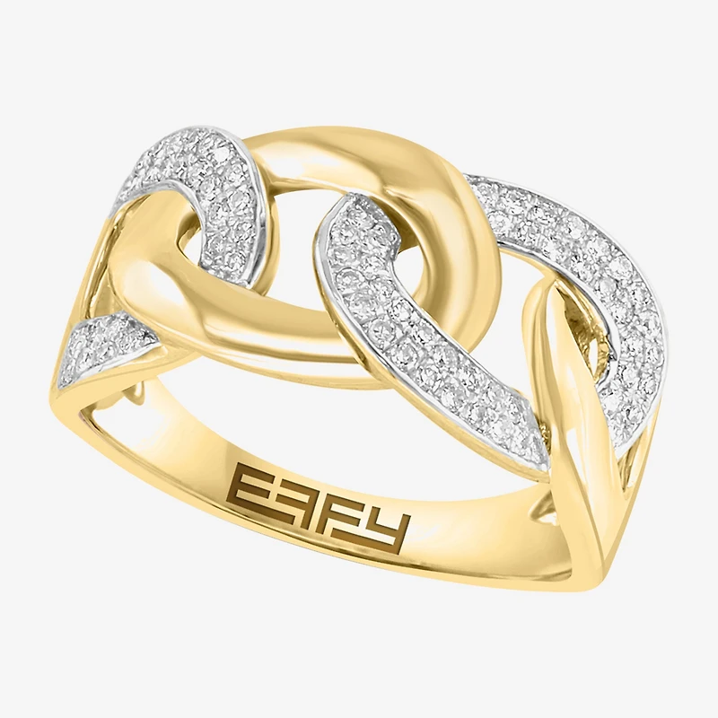 Effy Final Call Limited Quantities! Womens 2MM 1/4 CT. T.W. Natural White Diamond 14K Gold Band