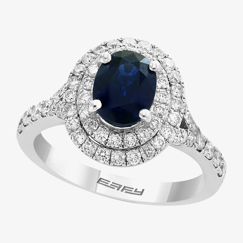 Effy Final Call Limited Quantities! Womens 3/4 CT. T.W. Genuine Blue Sapphire 14K Gold Oval Cocktail Ring