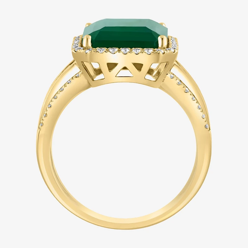 Effy Final Call Limited Quantities! Womens 1/2 CT. T.W. Genuine Green Onyx 14K Gold Cocktail Ring