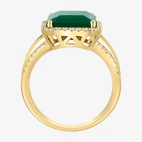 Effy Final Call Limited Quantities! Womens 1/2 CT. T.W. Genuine Green Onyx 14K Gold Cocktail Ring