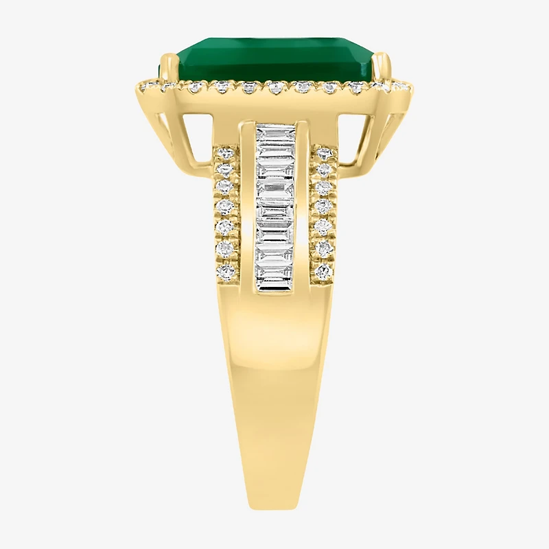 Effy Final Call Limited Quantities! Womens 1/2 CT. T.W. Genuine Green Onyx 14K Gold Cocktail Ring