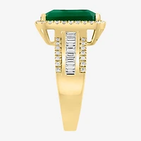 Effy Final Call Limited Quantities! Womens 1/2 CT. T.W. Genuine Green Onyx 14K Gold Cocktail Ring