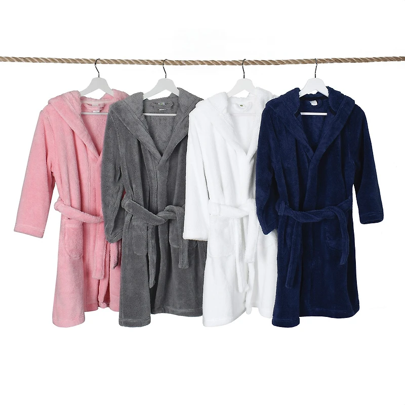 Linum Home Textiles Plus Kids Bathrobe Unisex Long Sleeve Length Robe